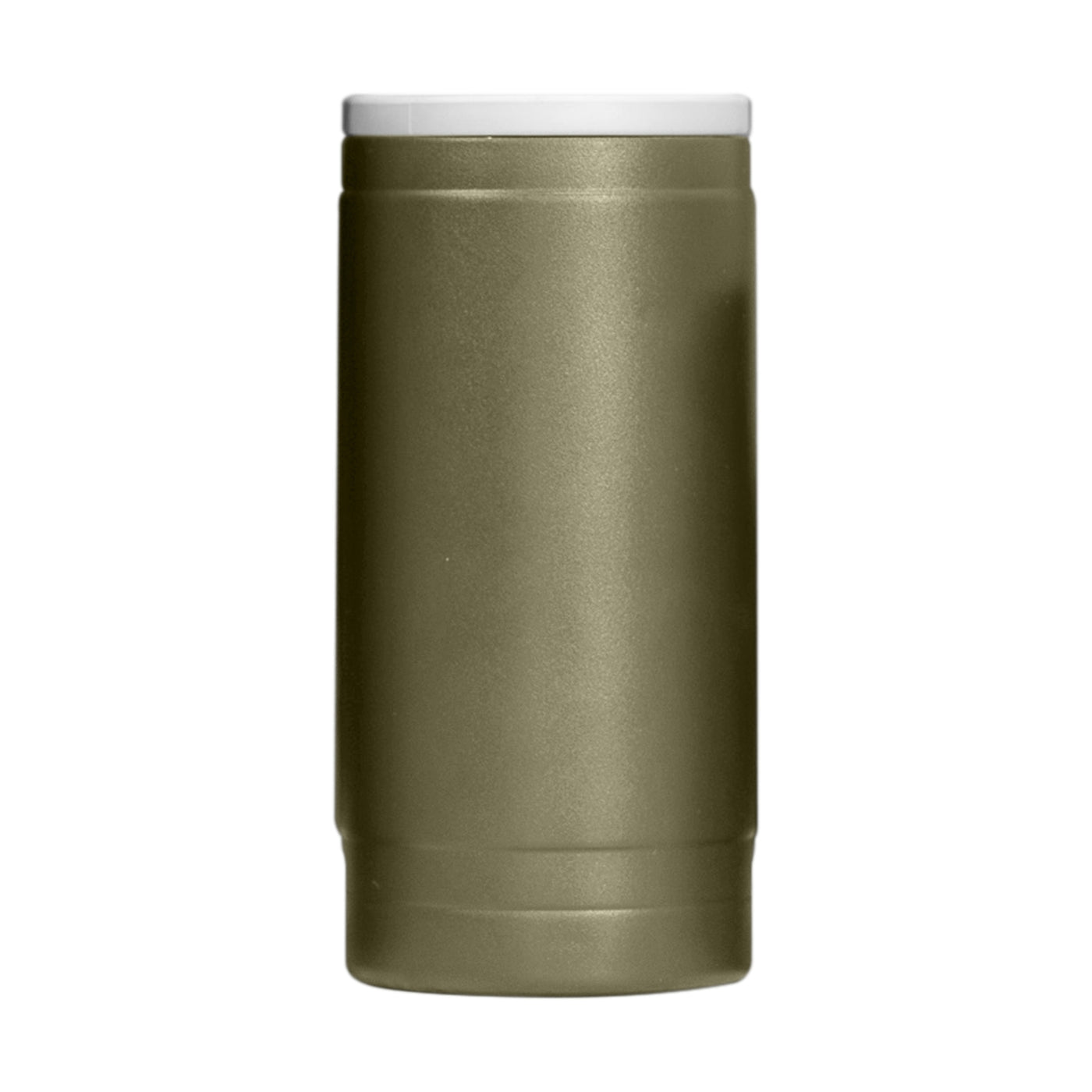 Plain 12oz Olive Powder Coat Slim Can Coolie - Logo Brands