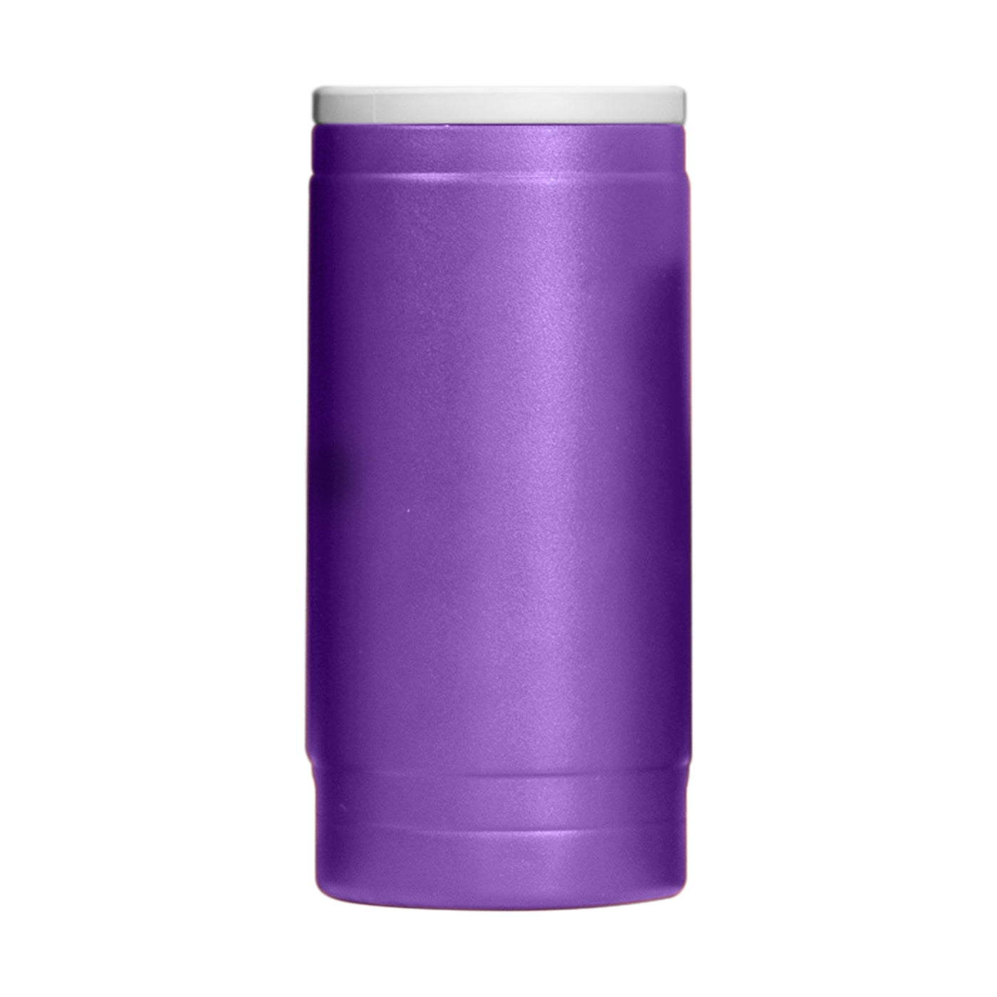 Plain Purple 12oz Powder Coat Slim Can Coolie - Logo Brands