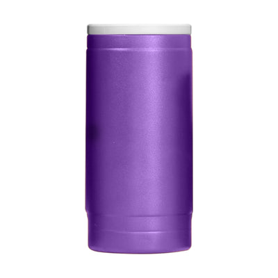 Plain Purple 12oz Powder Coat Slim Can Coolie - Logo Brands