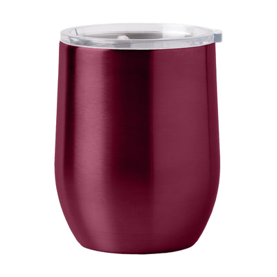 Plain Maroon 16oz Stainless Curved Beverage - Logo Brands