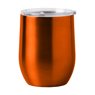 Plain Orange 16oz Stainless Curved Beverage - Logo Brands