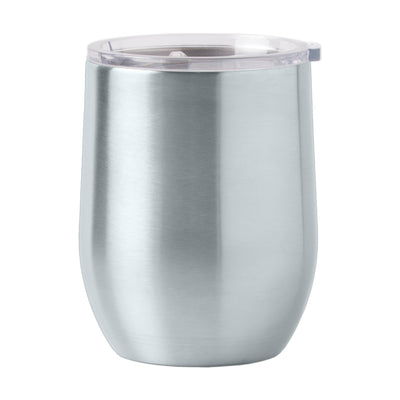 Plain Silver 16oz Stainless Curved Beverage - Logo Brands