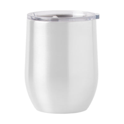 Plain White 16oz Stainless Curved Beverage - Logo Brands