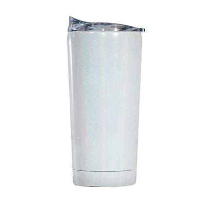 Plain 20oz White Iridescent Tumbler - Logo Brands