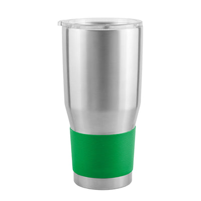 Plain 30oz Silver Tumbler with Kelly Sleeve - Logo Brands