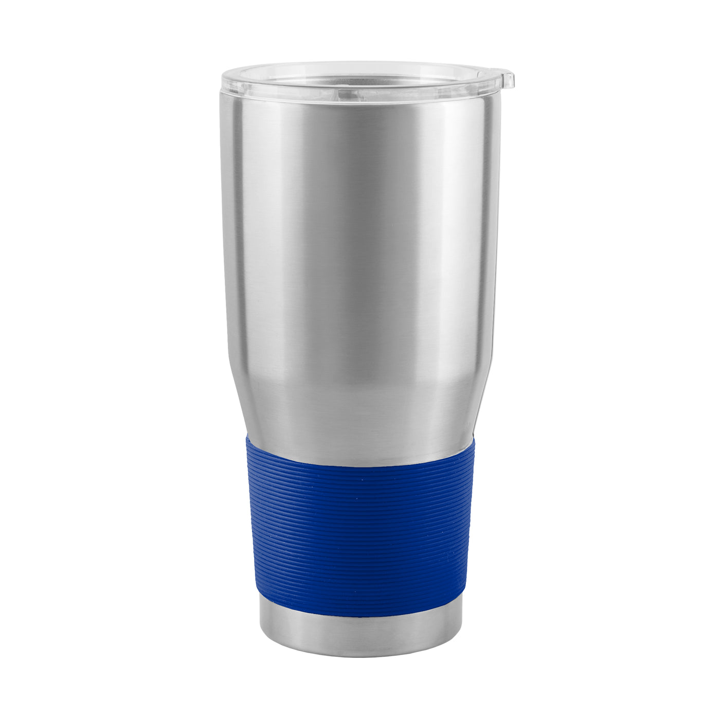 Plain 30oz Silver Tumbler with Royal Sleeve