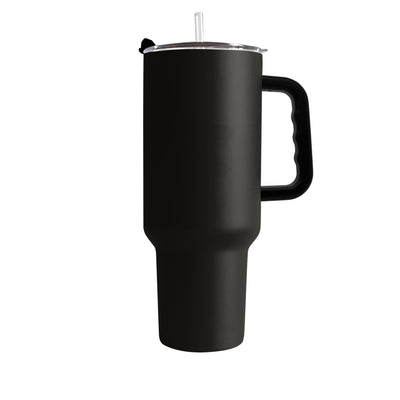 Plain Black 40oz Powder Coat Tumbler