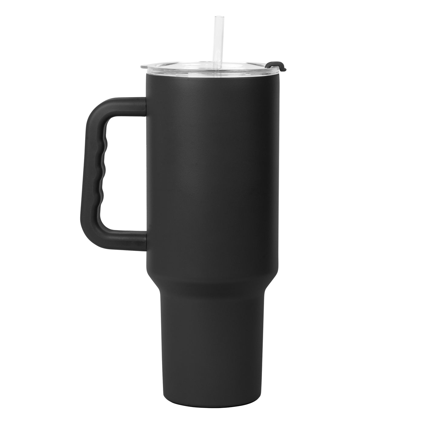 Plain Non Branded Black 40oz Powder Coat Tumbler