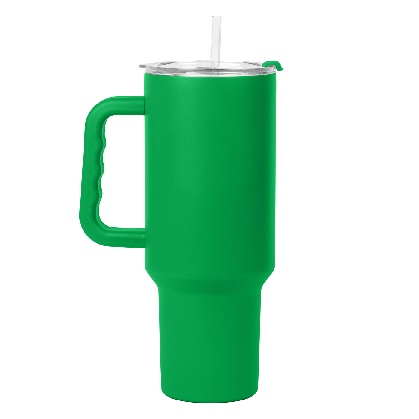 Plain Kelly 40oz Powder Coat Tumbler w/ Color Handle