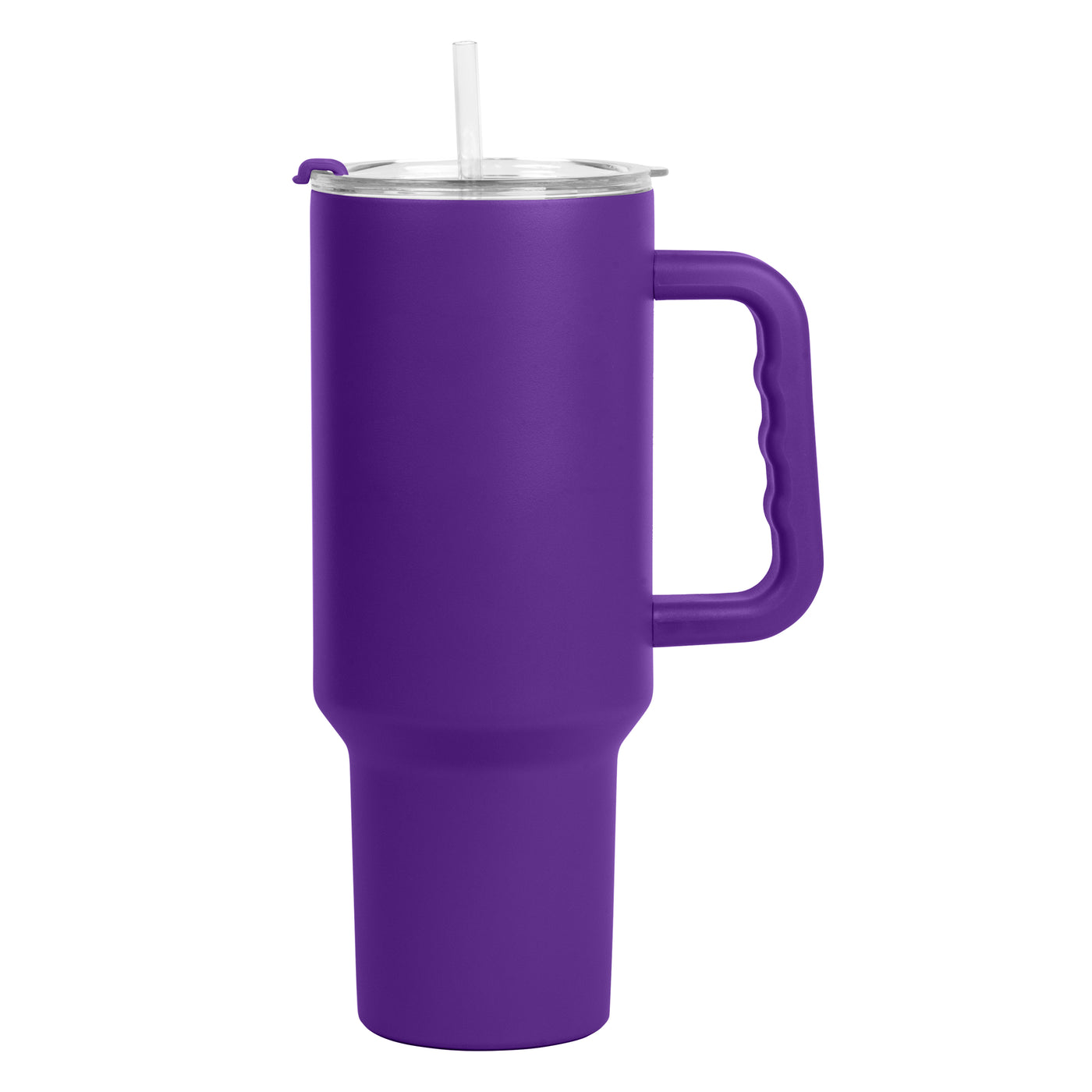 Plain Purple 40oz Powder Coat Tumbler w/ Color Handle