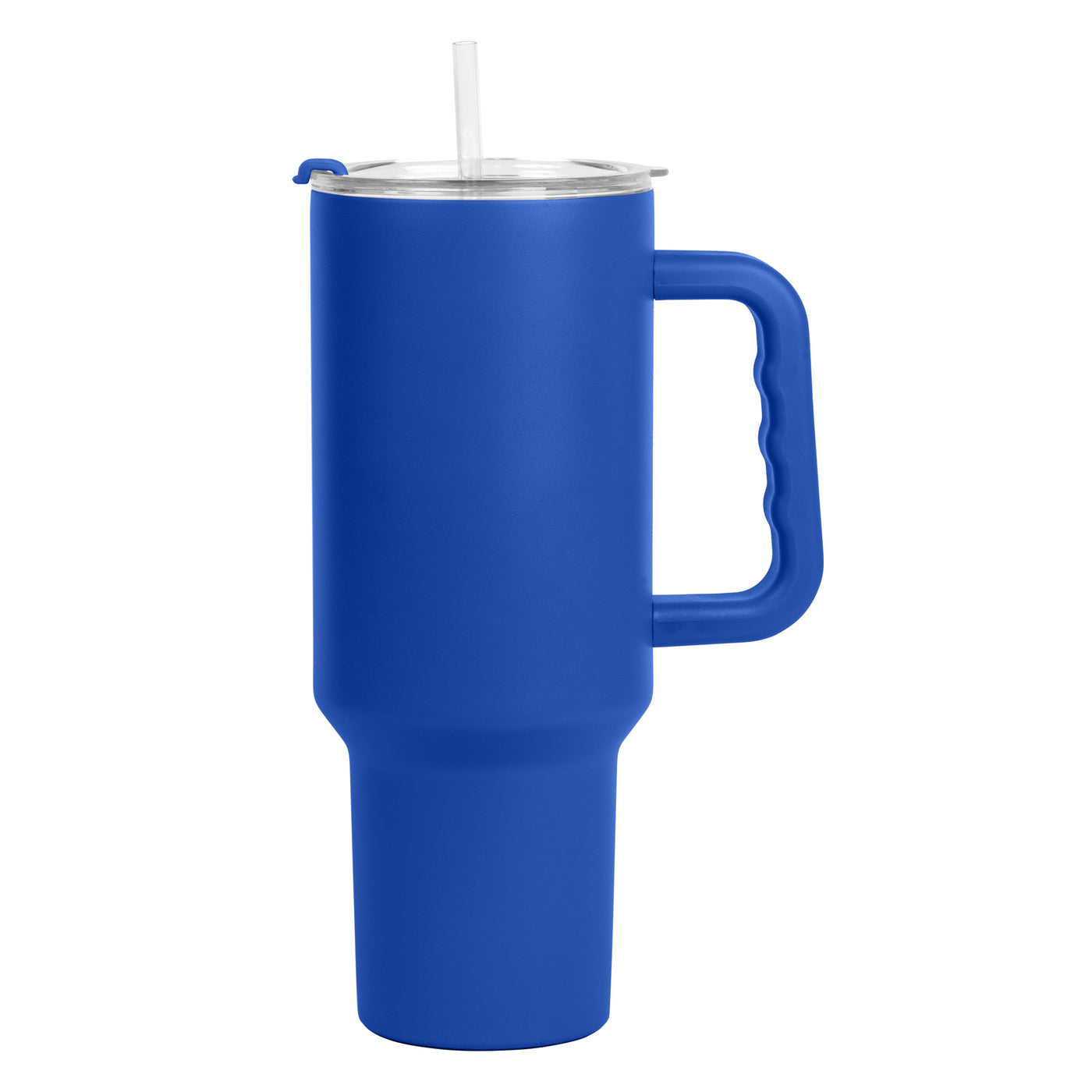Plain Royal 40oz Powder Coat Tumbler w/ Color Handle
