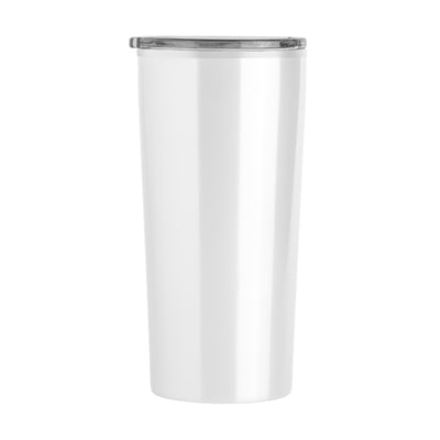 20oz Blank White Plastic Wall Stainless Tumbler