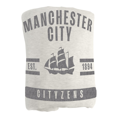 Manchester City F.C. Sublimated Sweatshirt Blanket - Logo Brands