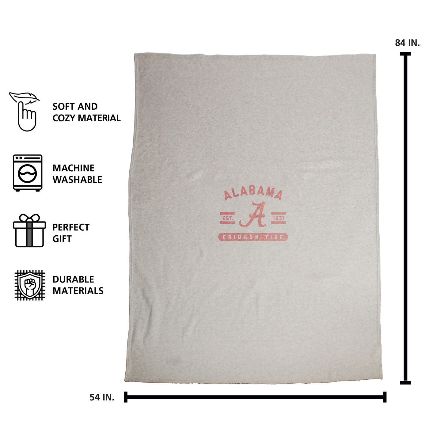 Alabama Oatmeal Sweatshirt Blanket