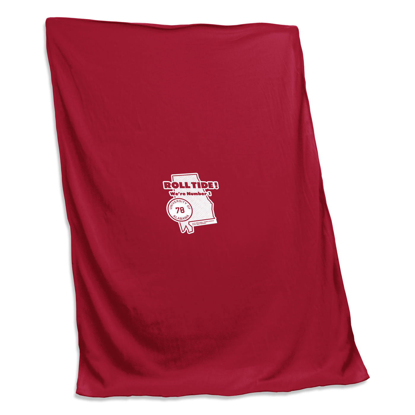 Alabama 40th Anniversary State Logo Sweatshirt Blanket (Screened)