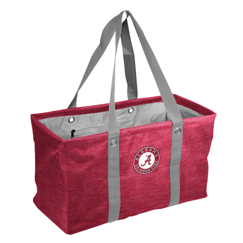 Alabama Crosshatch Picnic Caddy bag by Logo Brands with carrying handles and multiple compartments for outdoor dining essentials.