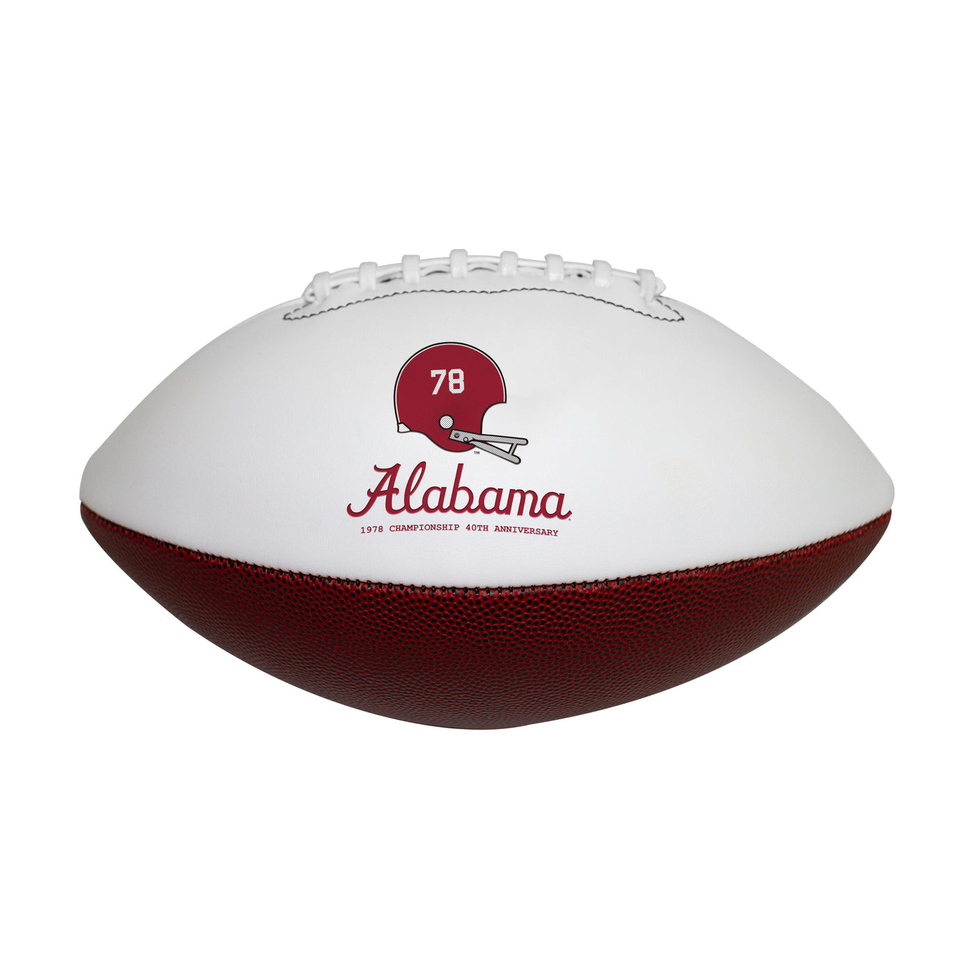 Alabama 40th Anniversary Helmet Logo Official-Size Autograph Football
