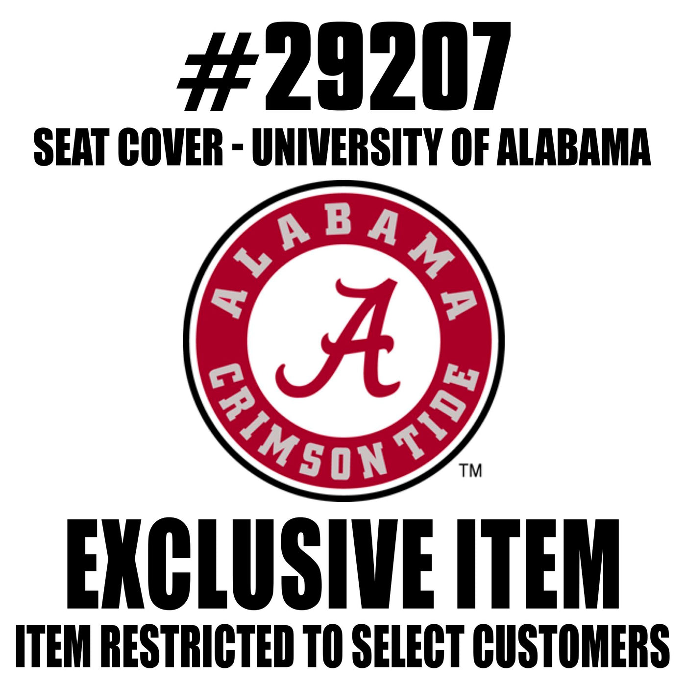 University of Alabama Seat Cover