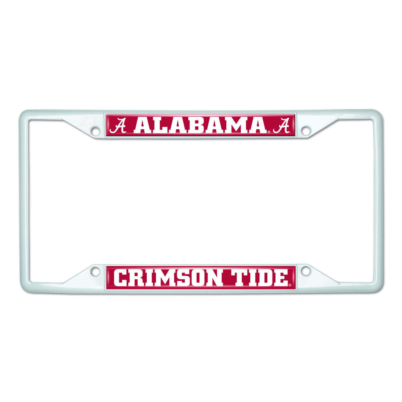 University of Alabama White License Plate