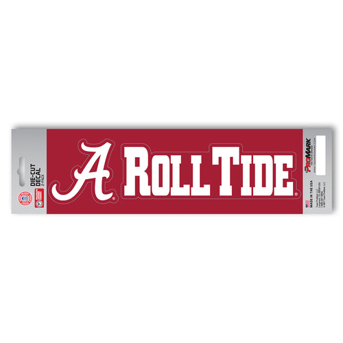 University of Alabama team slogan decal by Logo Brands, featuring bold Alabama Crimson Tide graphics and team spirit design.
