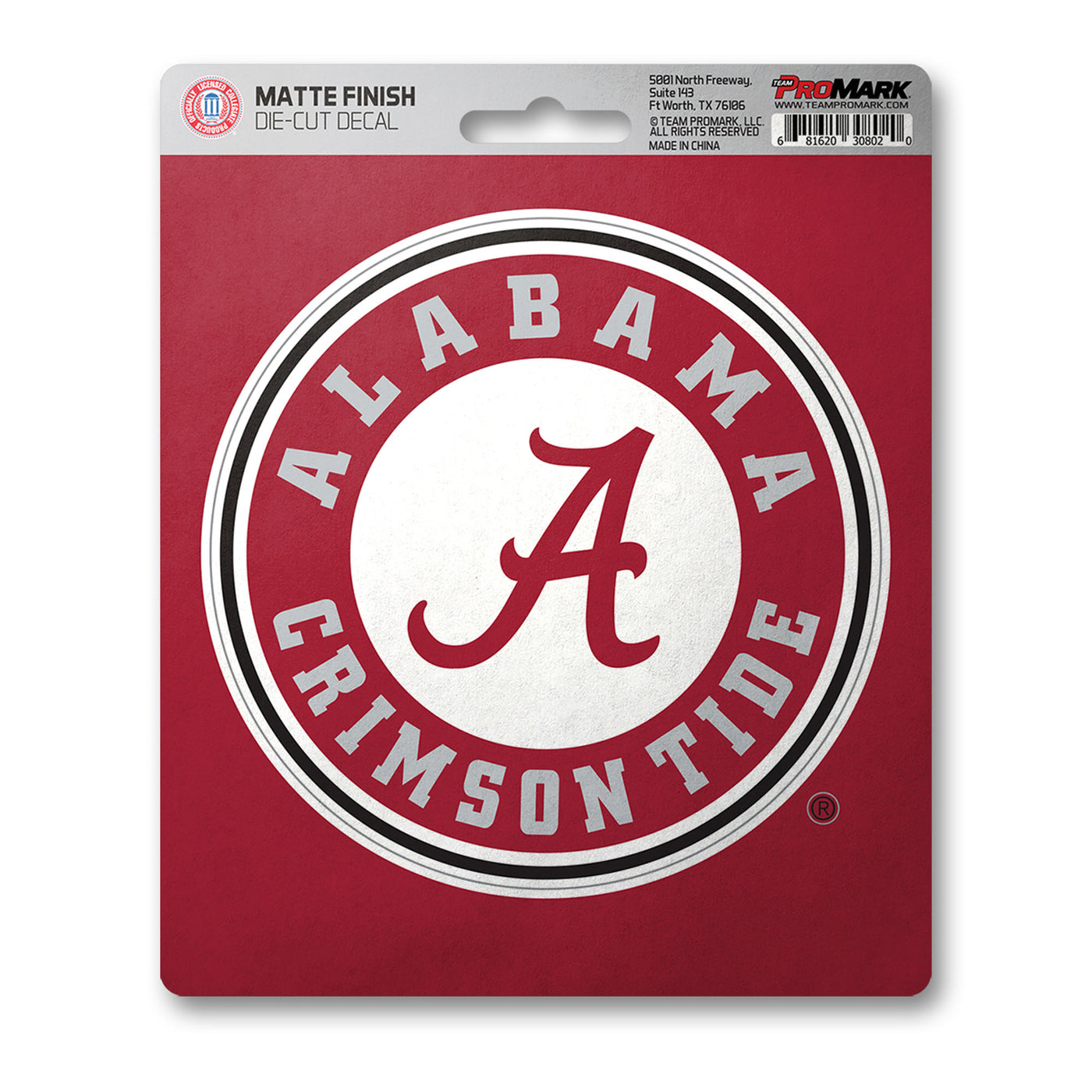 University of Alabama Matte Decal