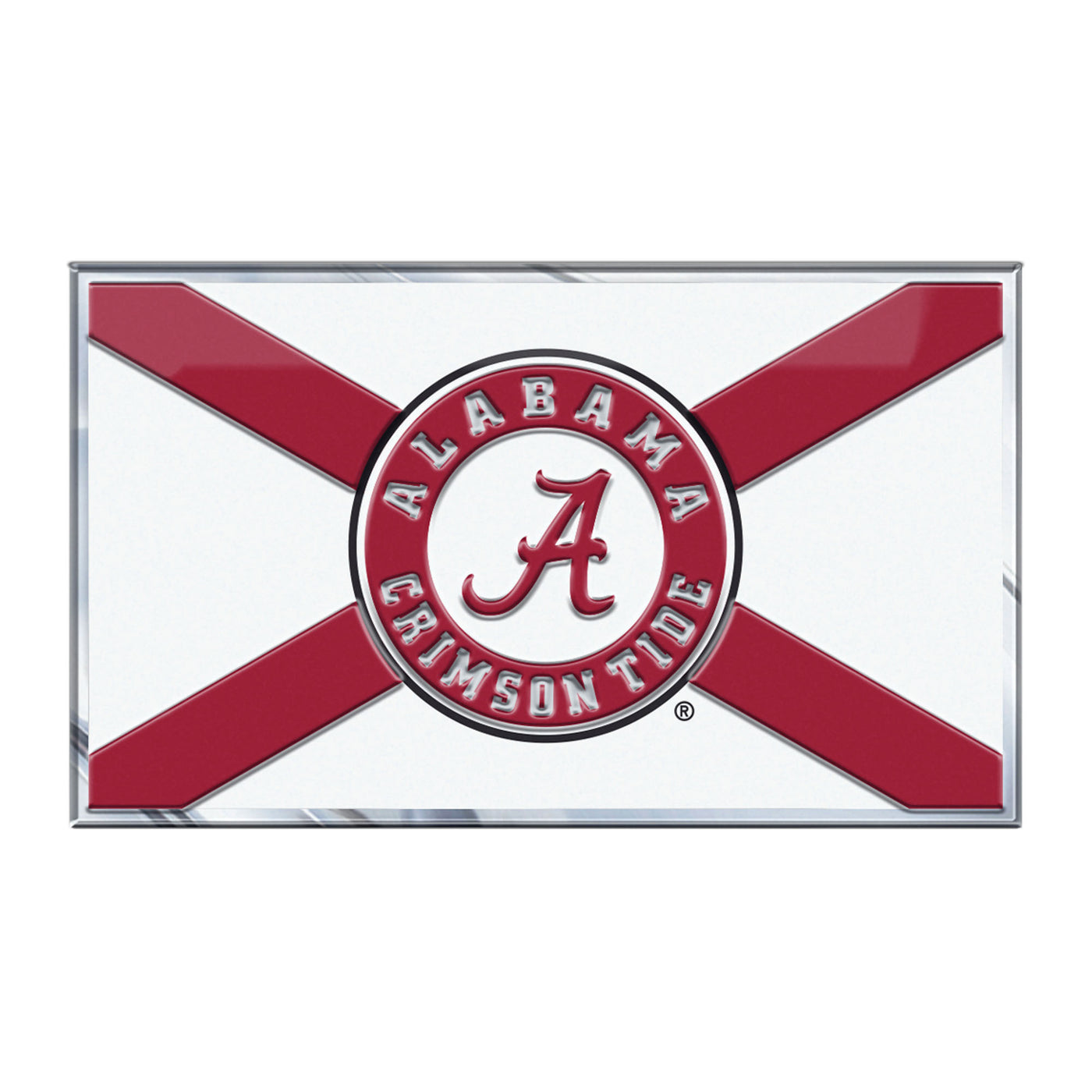 University of Alabama Embossed State Flag Emblem