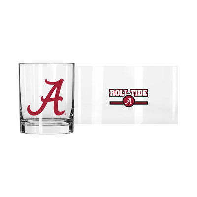 Alabama 14oz Letterman Rocks Glass
