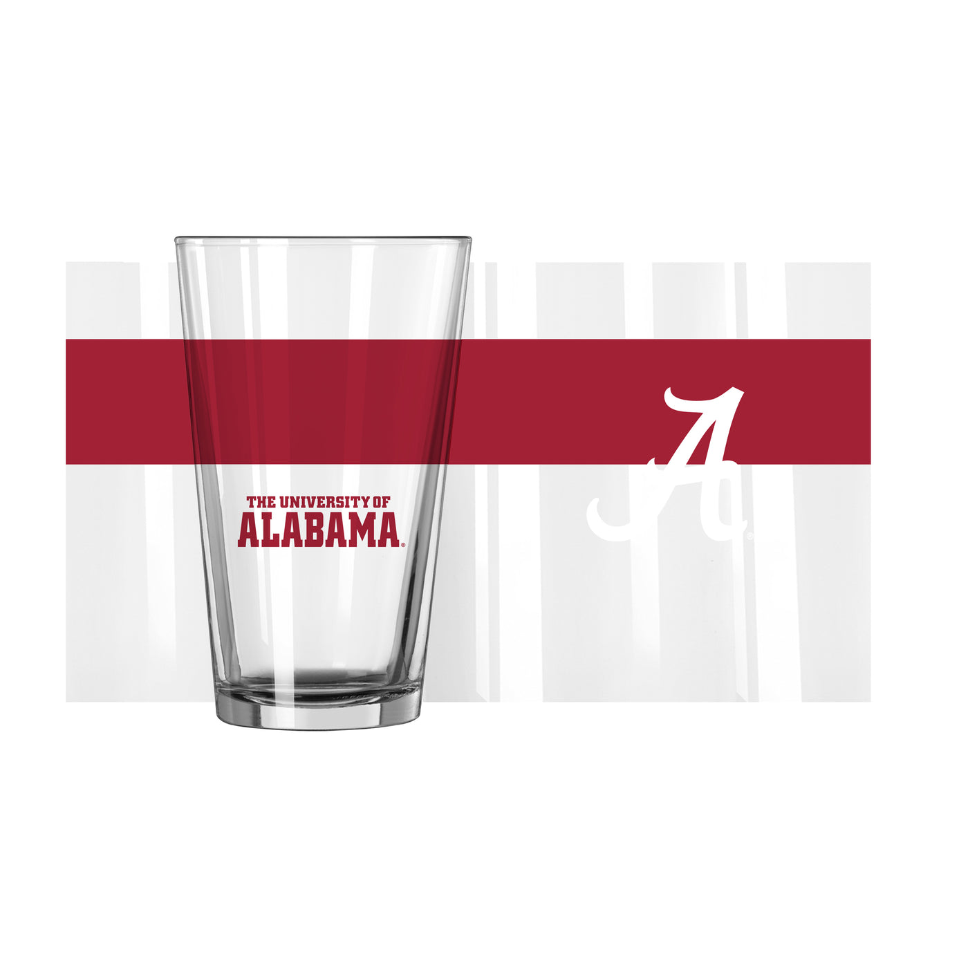 Alabama 16oz Colorblock Pint Glass