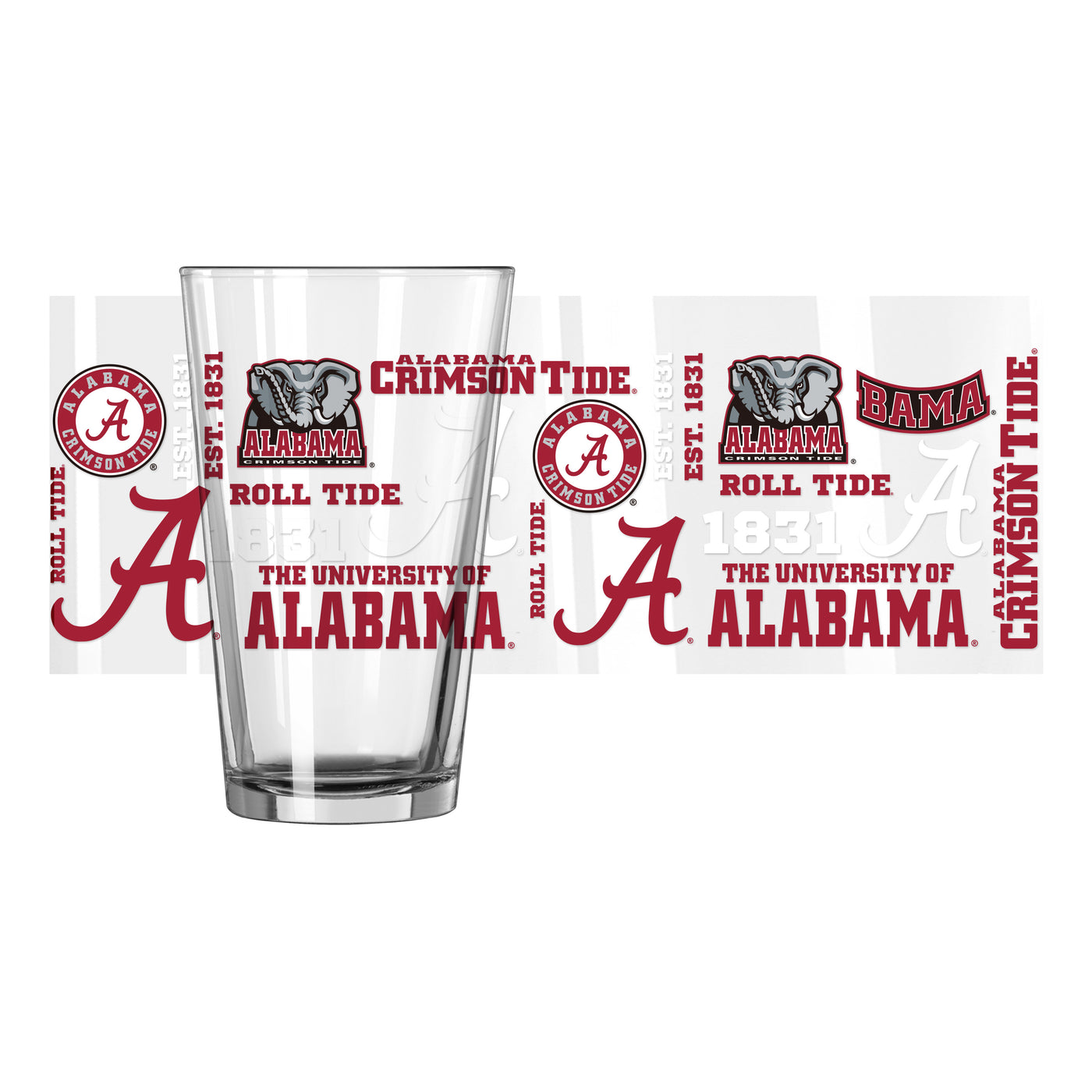 Alabama 16oz Spirit Pint Glass