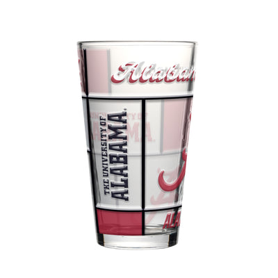 Alabama 16oz Quilted Stained Pint Glass