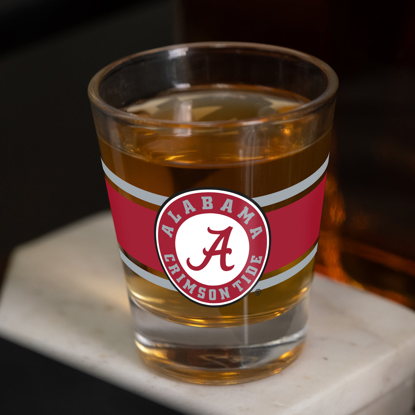 Alabama 2oz Stripe Shot Glass