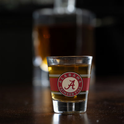 Alabama 2oz Stripe Shot Glass
