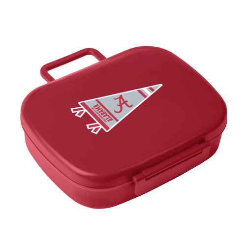 Alabama travel pennant lunch box cooler by Logo Brands, featuring team logo and vibrant design, ideal for carrying meals.