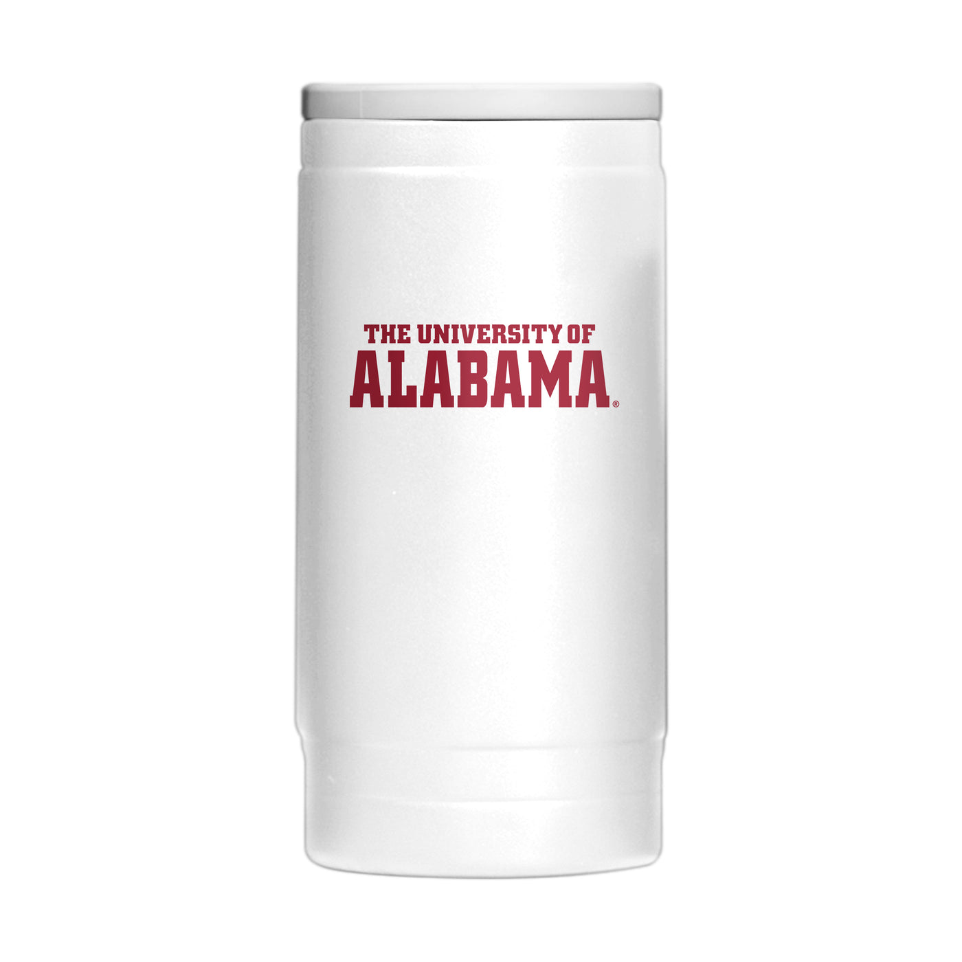 Alabama 12oz White Flipside Powdercoat SlimCan Coolie