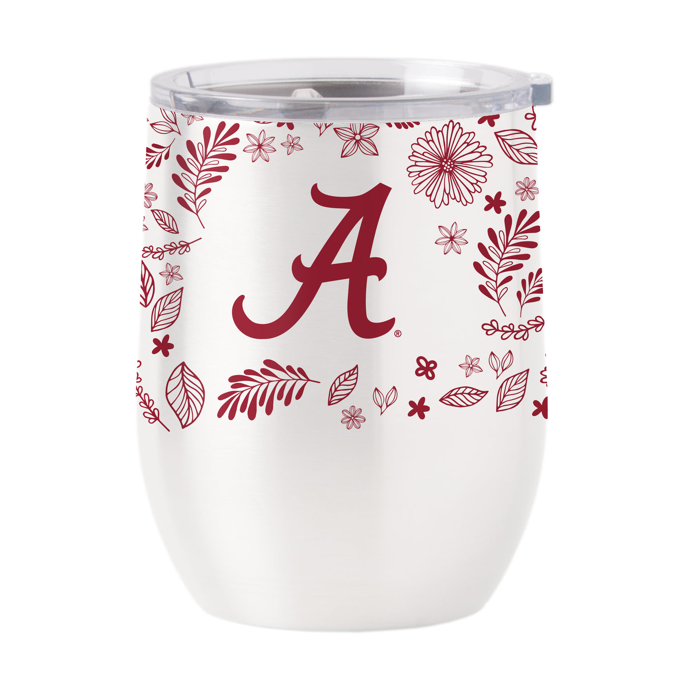 Alabama 16oz Botanical Stainless Curved Beverage