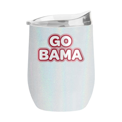Alabama 16oz Bubble Iridescent Curved Tumbler