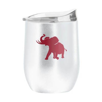 Alabama White 16oz Flipside  Powder Coat Curved Bev