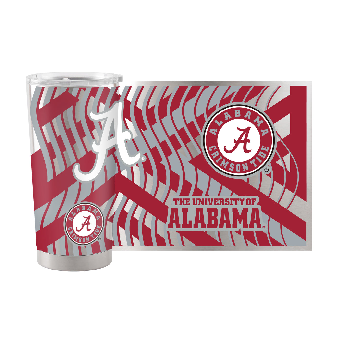 Alabama 20oz Flex Silver Stainless Tumbler