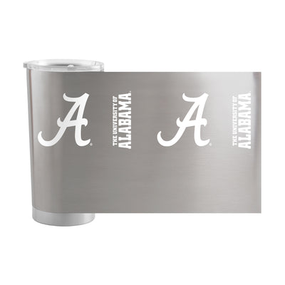 Alabama Silver 20oz Gameday Stainless Tumbler