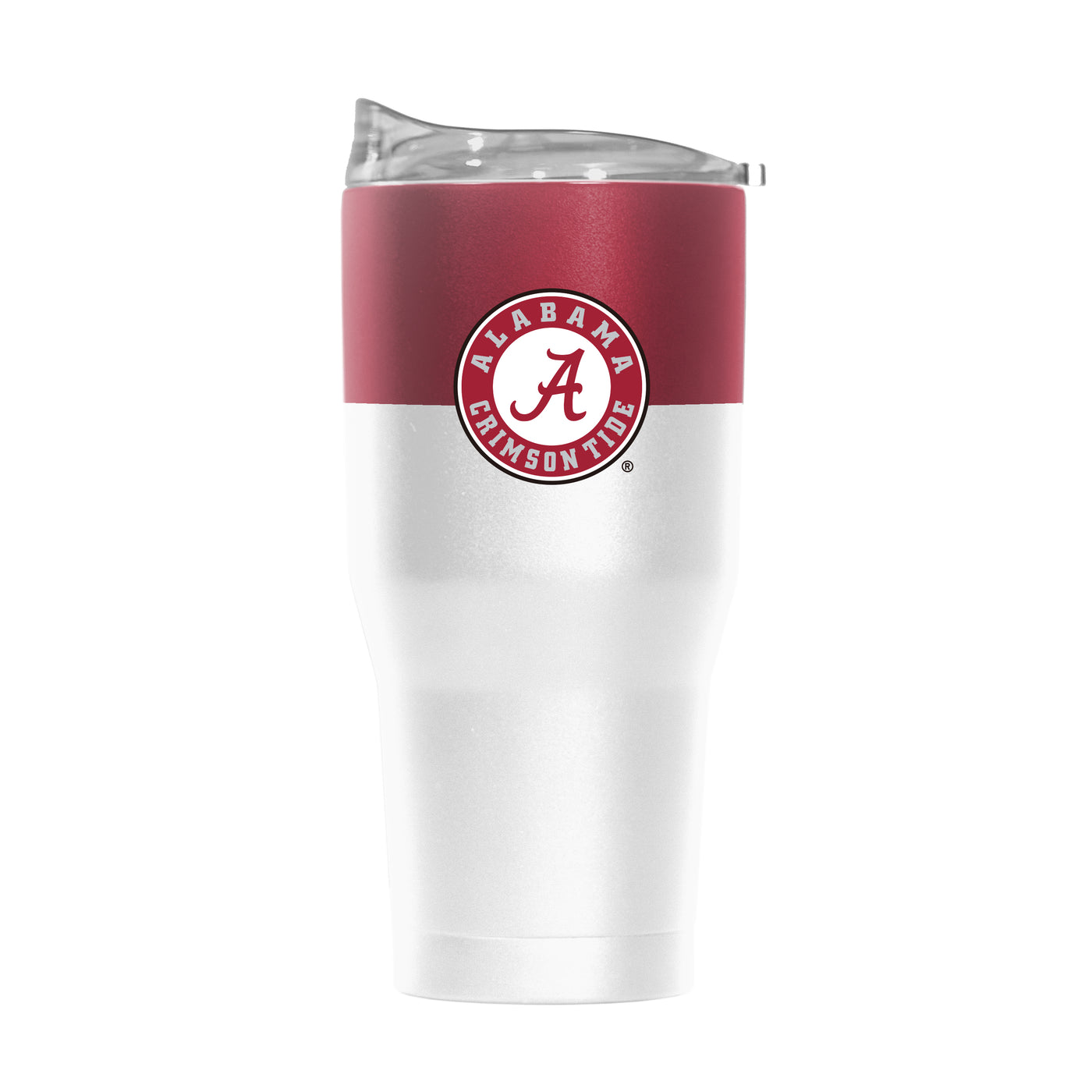 Alabama 30oz Colorblock White Powder Coat Tumbler