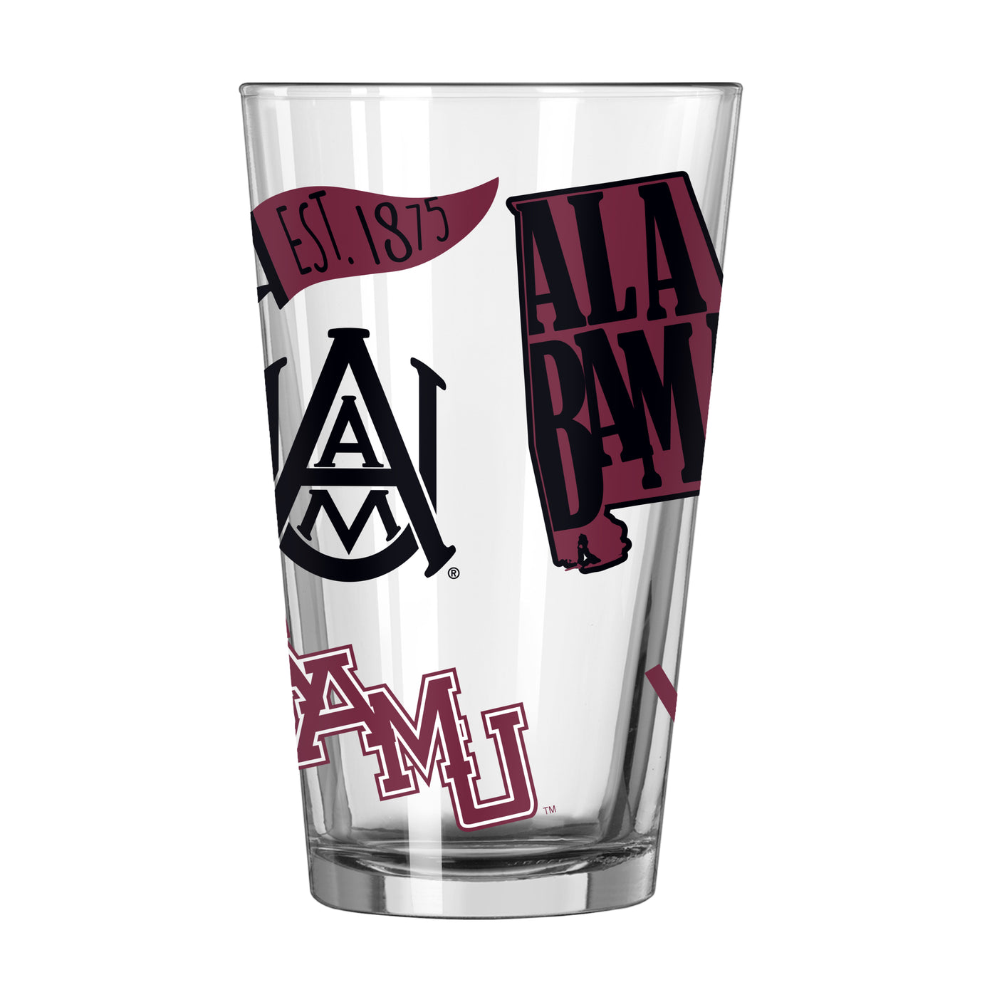 Alabama A&M 16oz Native Pint Glass