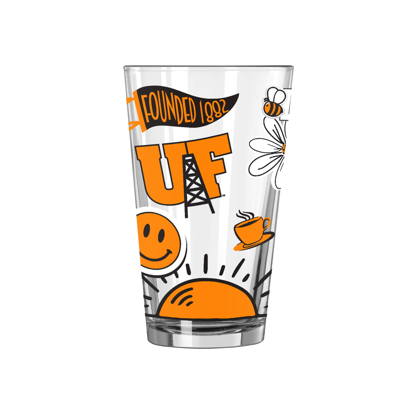 Findlay University 16oz Native Pint Glass