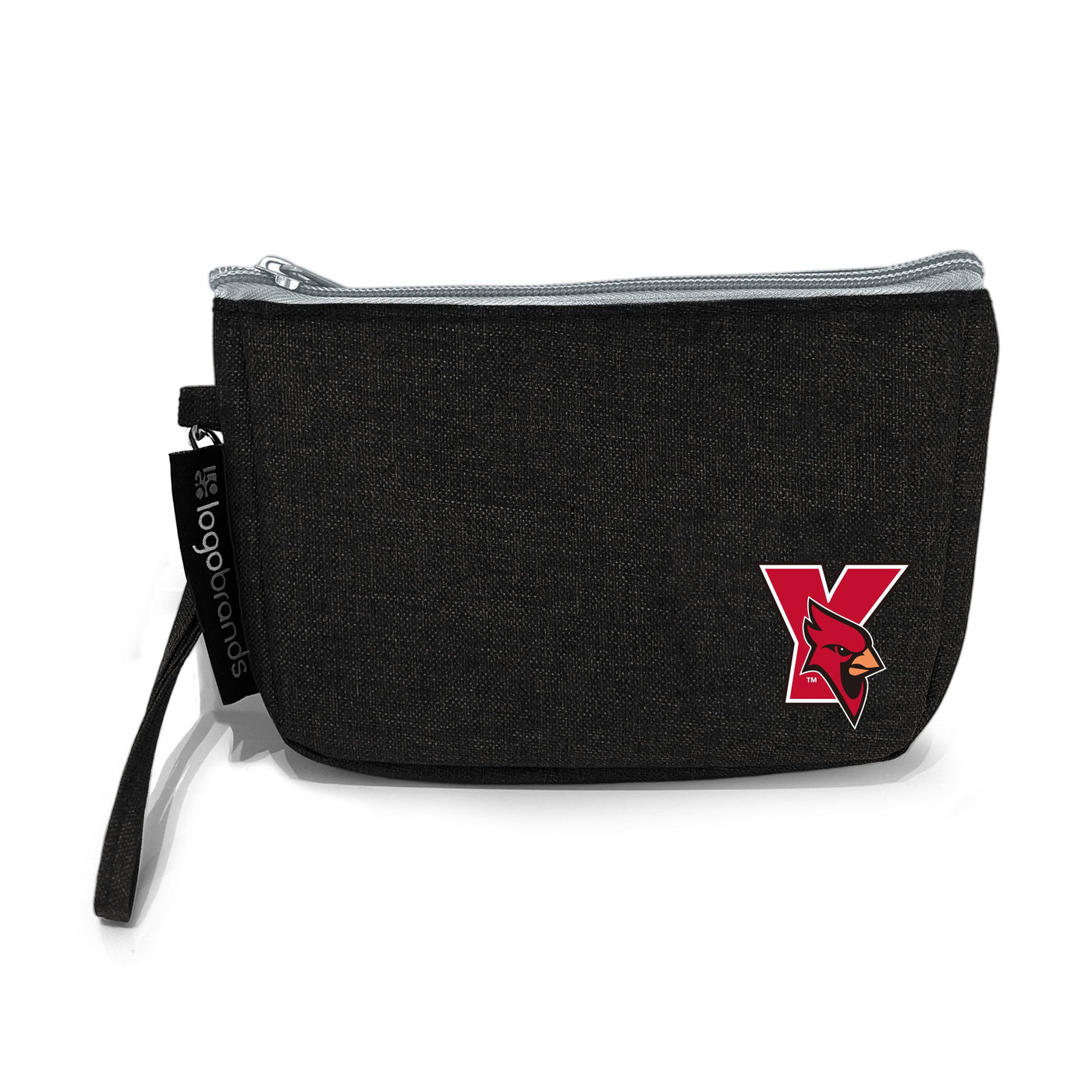 York College Black Crosshatch Wristlet