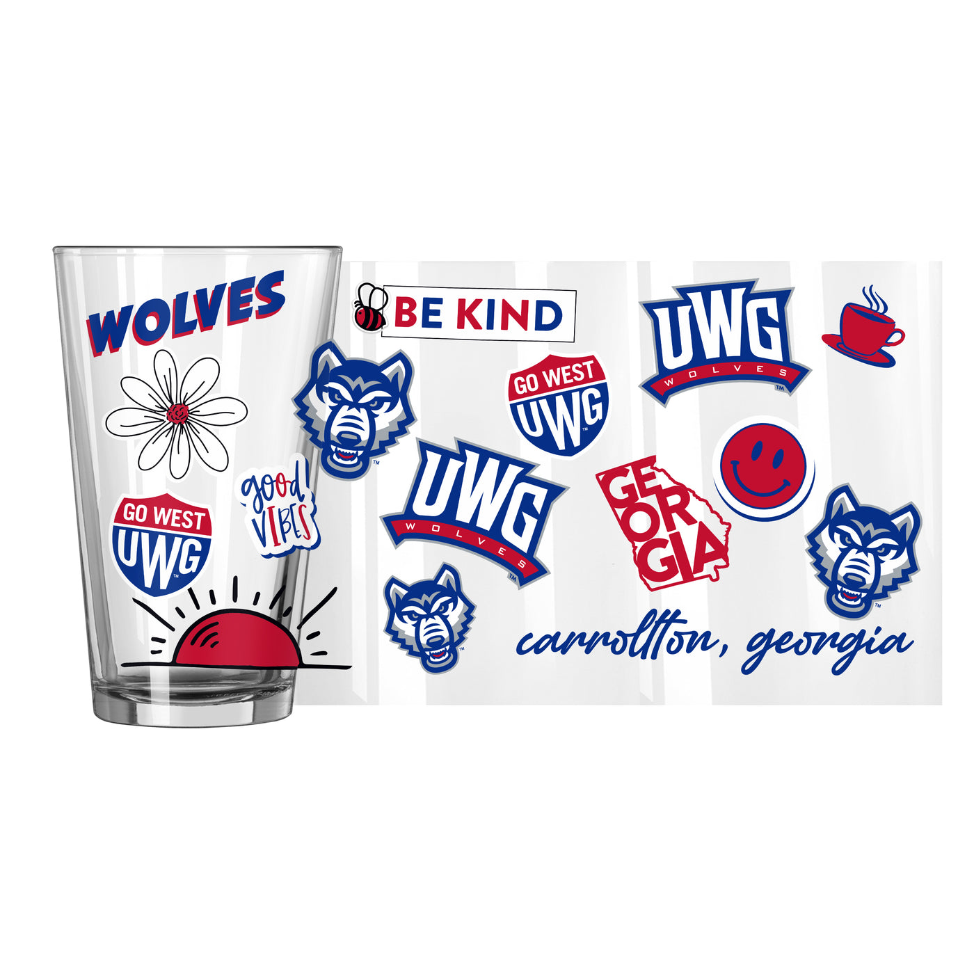 West Georgia 16oz Native Pint Glass