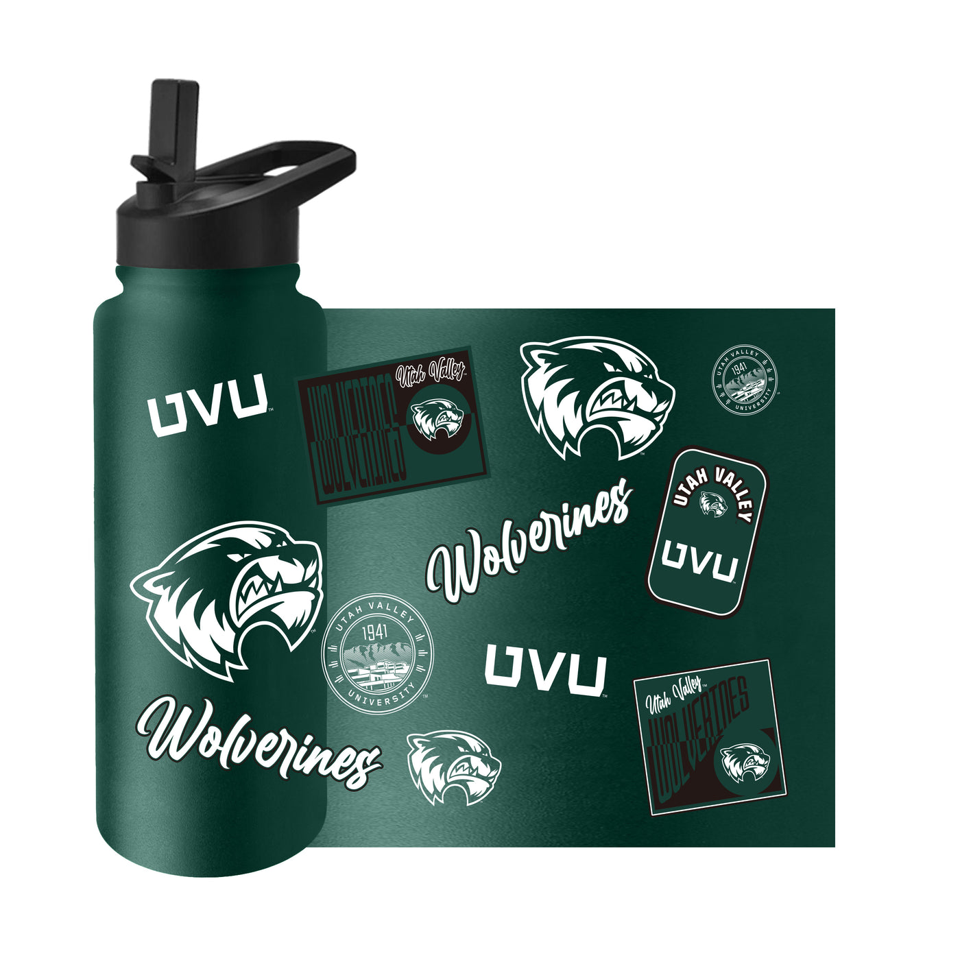 Utah Valley State University 34oz Dreamweave Quencher Bottle