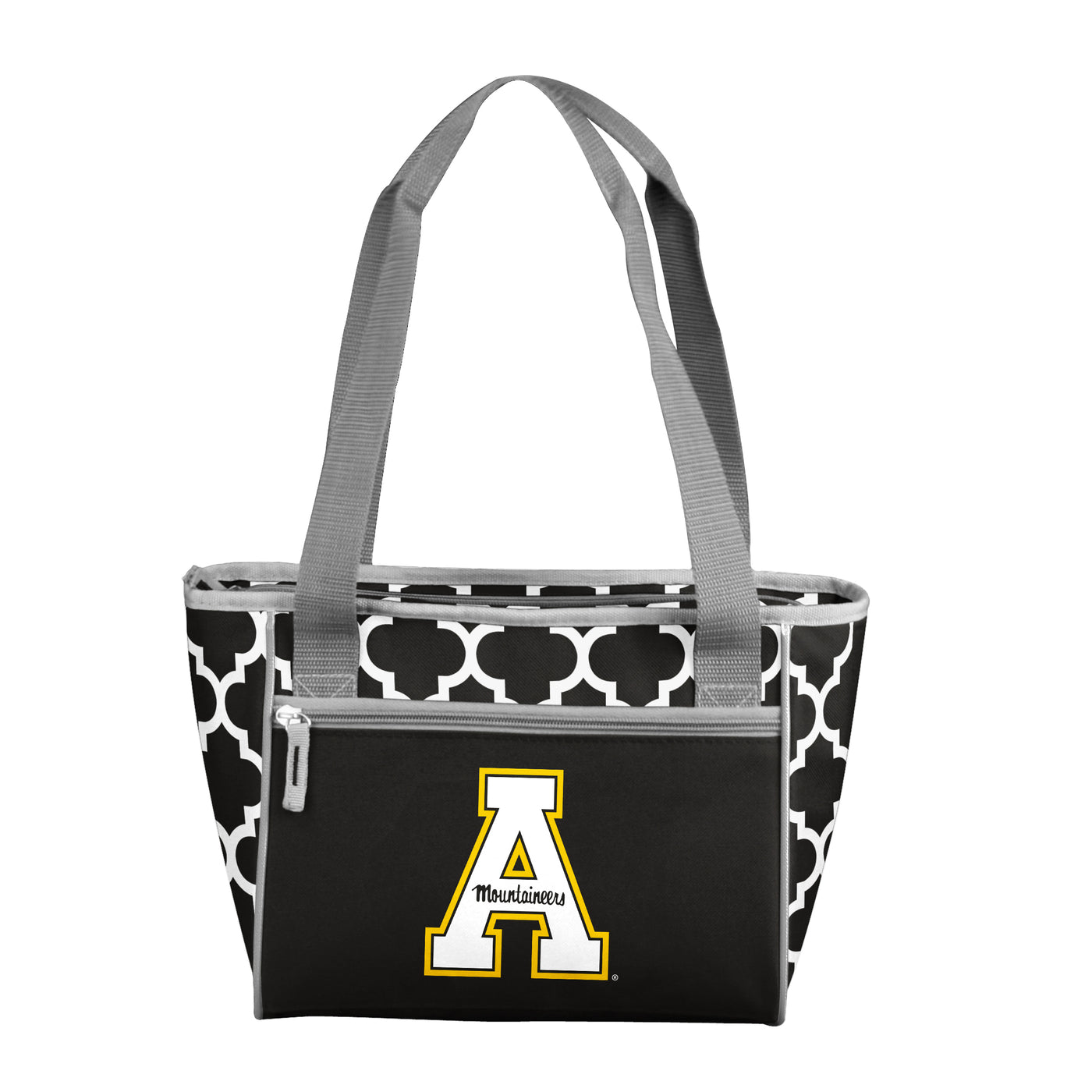 Appalachian State Quatrefoil 16 Can Cooler Tote