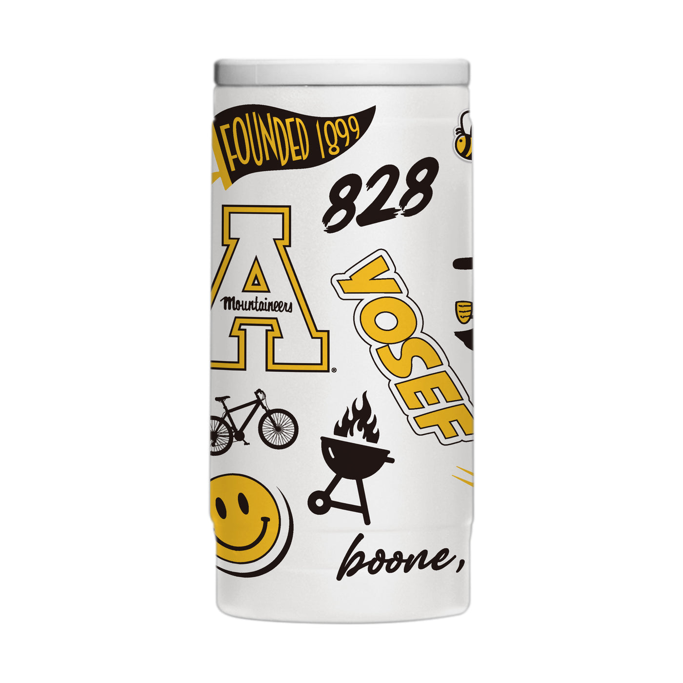 Appalachian State 12oz Native Powdercoat SlimCan Coolie