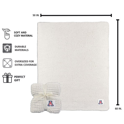 Arizona Ivory Cable Knit Throw 50x60