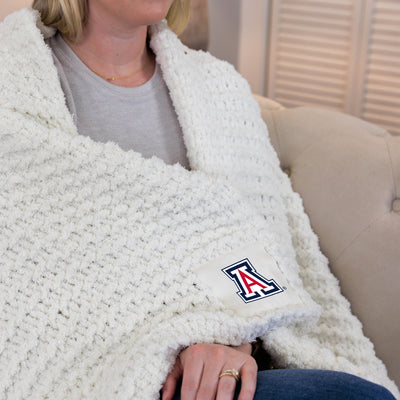 Arizona Ivory Cable Knit Throw 50x60