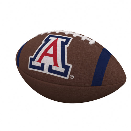 Arizona Team stripe official-size composite football by Logo Brands, featuring team colors and branding for recreation and play.